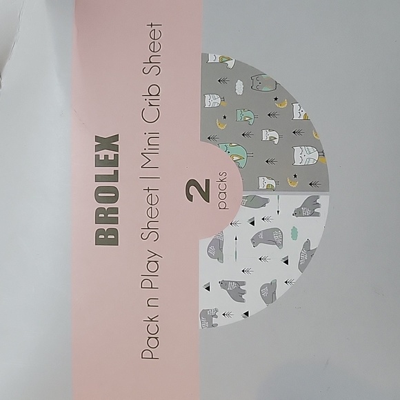 Brolex Bedding Brolex Mini Crib Sheet Set 2 Pack 24x38x5 Inches Bears Owl Poshmark